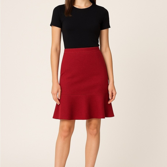 Elie Tahari Dresses & Skirts - Elie Tahari Red Flounce Hem Skirt – Women’s Size 0 – Lined